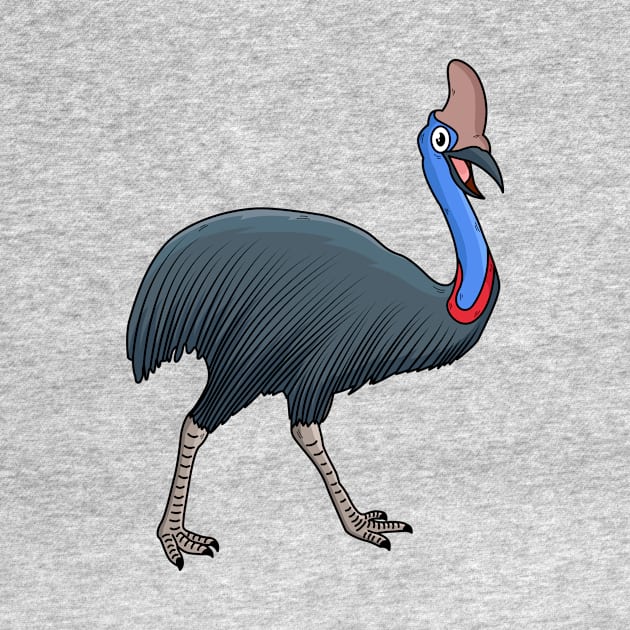 Happy cassowary bird cartoon illustration by Cartoons of fun